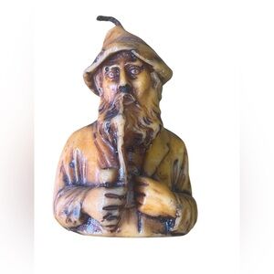 Vintage candle- man smoking pipe, made in Vienna, Austria